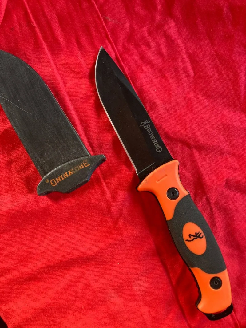 Нож Browning 322325 охотничий с чехлом Orange/Black — фото 3