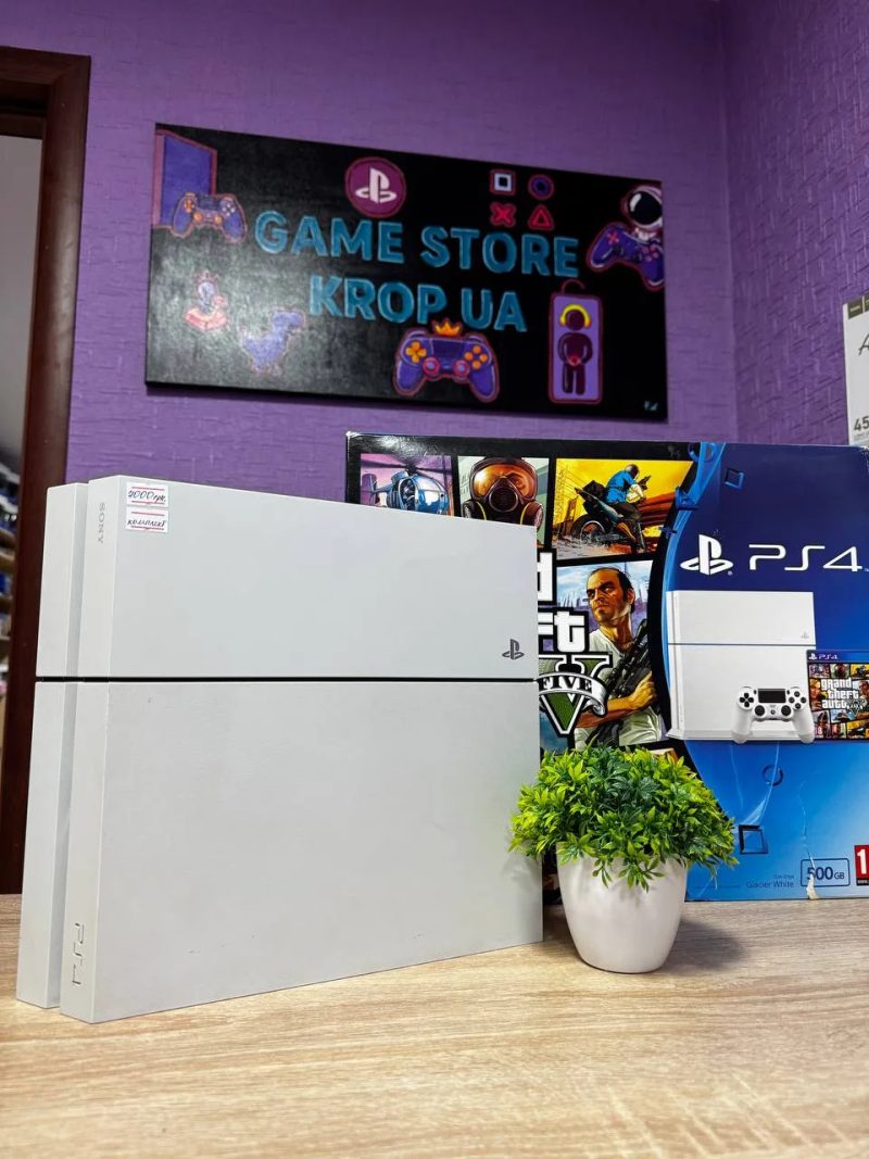 Sony PlayStation 4 Fat 500GB Glacier White — фото 4