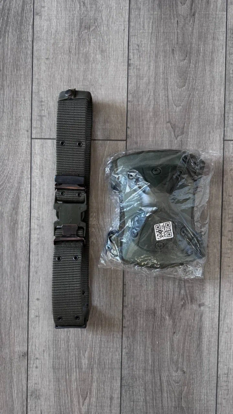 Тактический ремень и наколенник Olive Military Style