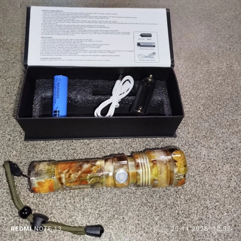 Тактичний ліхтар Cree XMP50 Camouflage USB Zoom