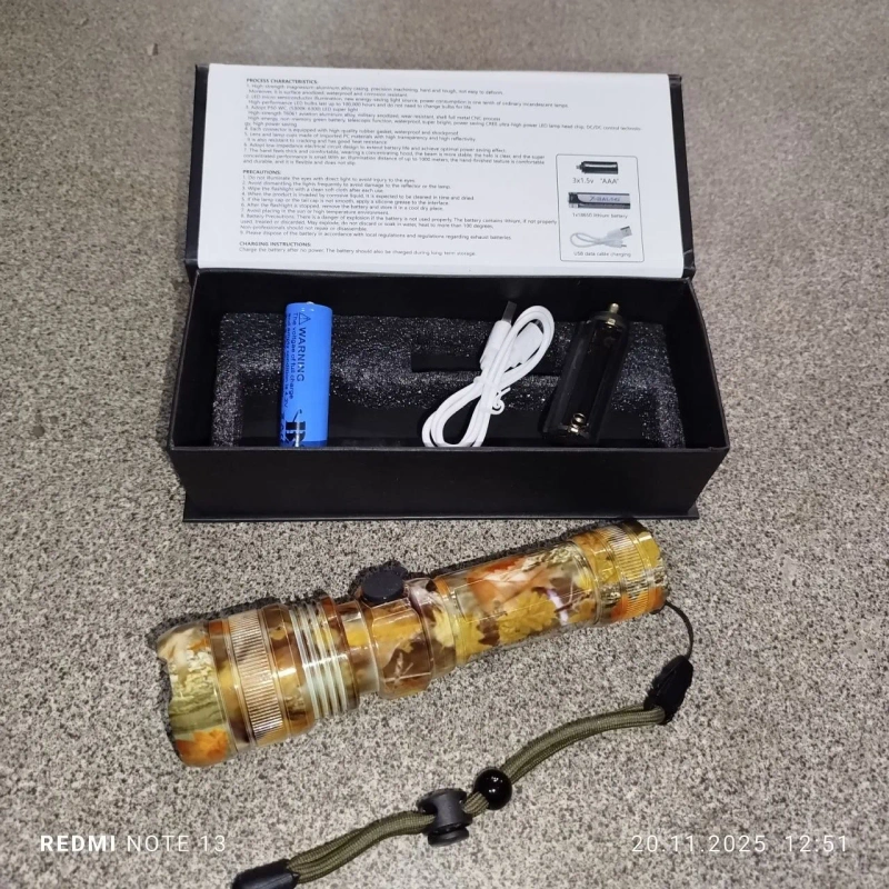 Тактичний ліхтар Cree XMP50 Camouflage USB Zoom — фото 2