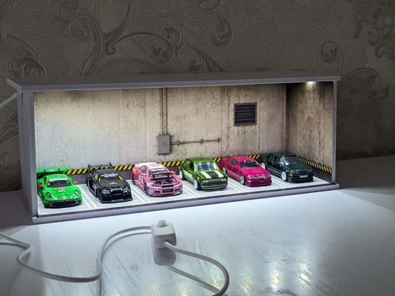 Діорама для моделей Hot Wheels 1:64 JDM Гараж Парковка — фото 2