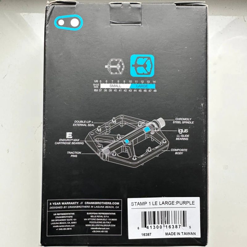 Педалі Crankbrothers STAMP 1 Large Purple — фото 2