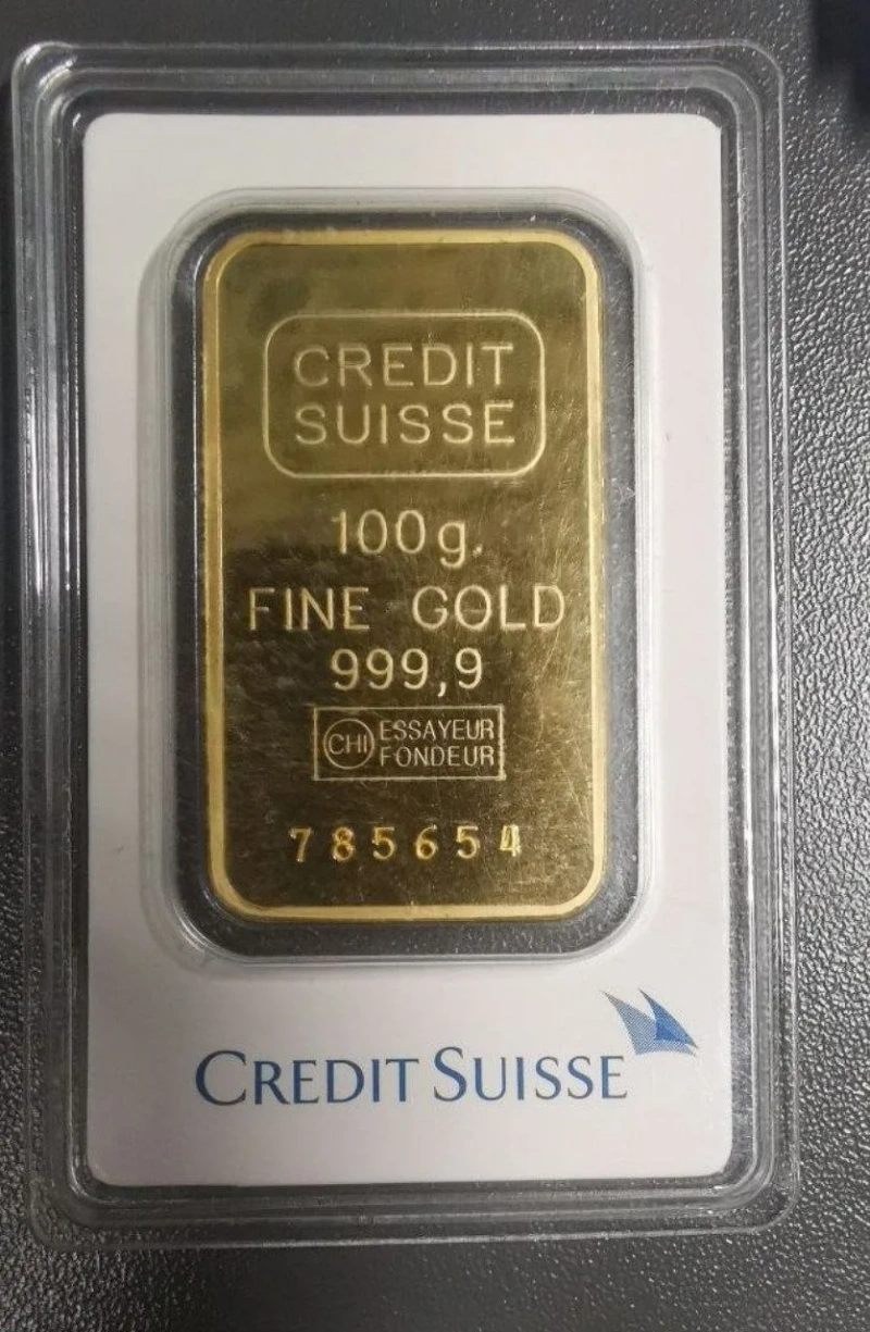 Золоті зливки 100г, 50г, 31.1г (The Perth Mint, Credit Suisse, Valcambi, Umicore) - Пошкоджена упаковка — фото 5