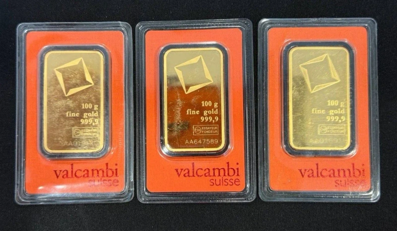 Золоті зливки 100г, 50г, 31.1г (The Perth Mint, Credit Suisse, Valcambi, Umicore) - Пошкоджена упаковка — фото 8