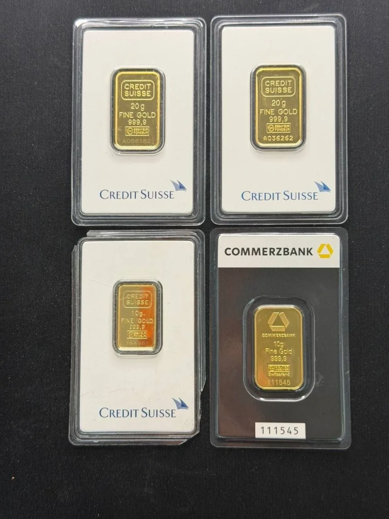 Золотые слитки Umicore/Argor/Credit Suisse/Heraus/Valcambi/Commerzbank (поврежденная упаковка) — фото 7