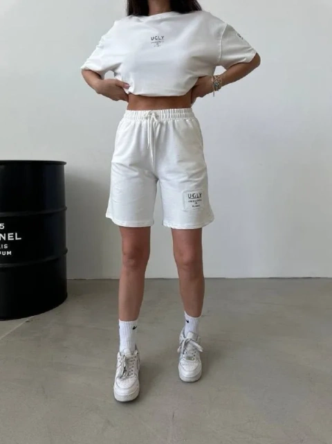 Женский костюм oversize белый (двунитка)