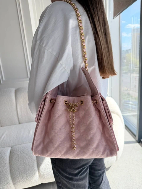 Сумка Chanel розовая стеганая