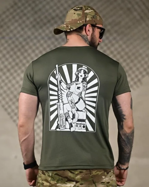 Футболка тактична з принтом "Tactical Girls", CoolMax, Україна