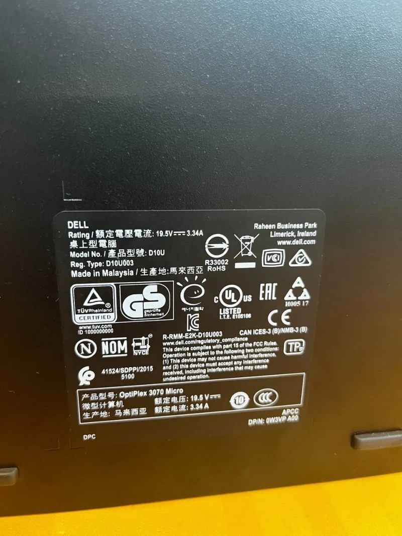 Системний блок Dell Optiplex 3070 micro Intel Core i5-9500T 16GB RAM 128GB SSD 1TB HDD — фото 2