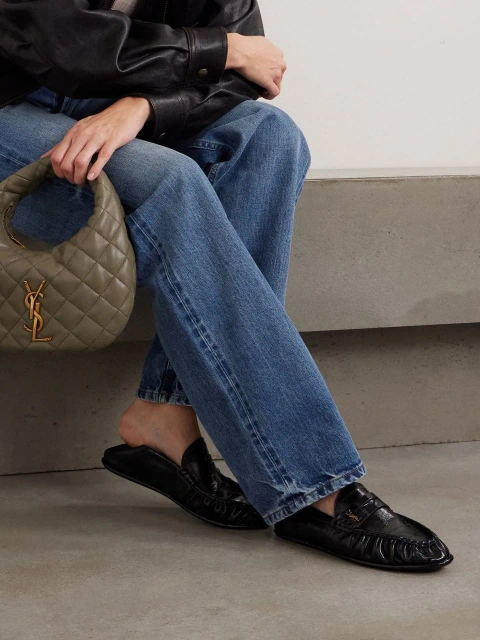 YSL мюлі жіночі шкіряні