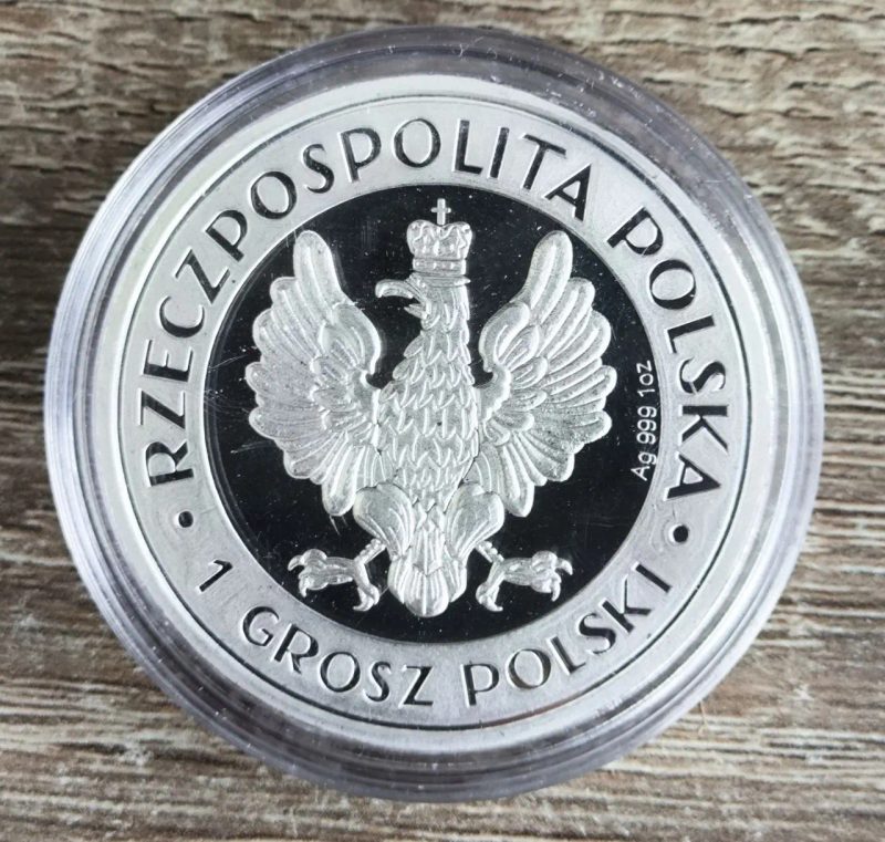 Срібна інвестиційна монета "Ядвіга" 1 унція 999 — фото 2