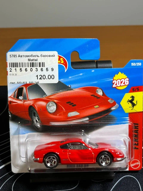Коллекционная модель Hot Wheels Dino 206 GT