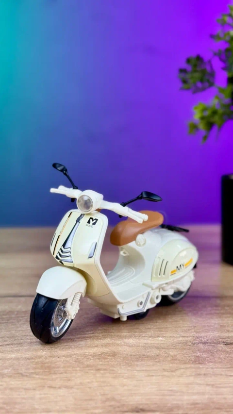 Игрушечный скутер MY 66 M 1243 с подсветкой и звуком, масштаб 1:10