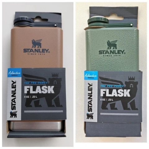 Фляга Stanley Adventure Pre-Party Flask 8 oz (237 мл) Toast/Hammertone Green