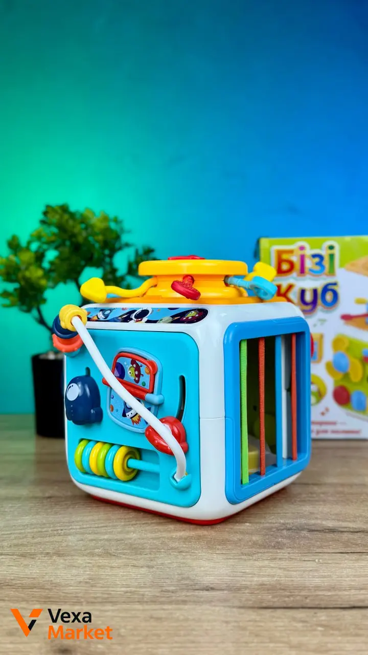 Интерактивный бизикуб WToys 48658 с озвучкой на украинском языке — фото 3