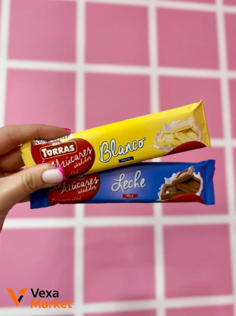 Батончик Torras Milk / Blanco без цукру 30г