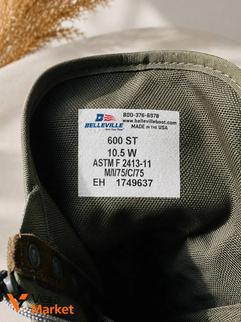 Belleville 600 ST Tactical Boots US 10.5 Wide Olive/Coyote Steel Toe EH Rated — фото 2