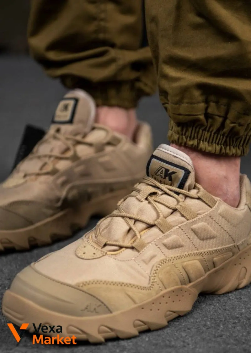Тактичні кросівки Esdy АК Tactical олива/койот натуральна шкіра — фото 3