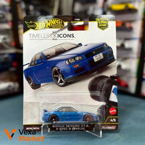 Hot Wheels Nissan Skyline GT-R V-Spec II (BNR34) Premium Timeless Icons