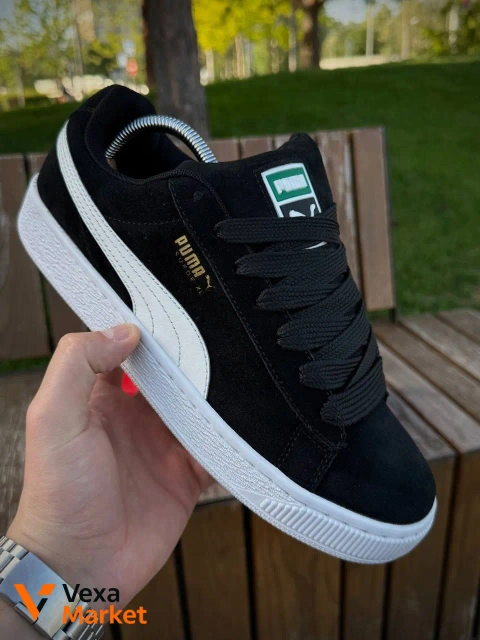 Кросівки Puma Suede XL натуральна замша чорні/сірі