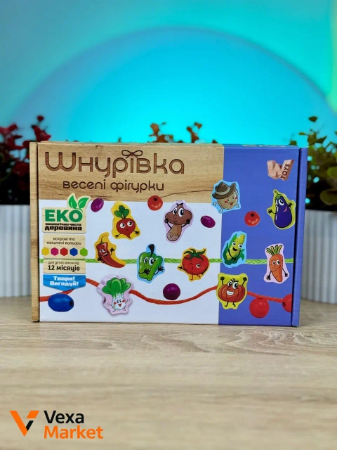 Шнурівка "Веселі фігурки" WToys