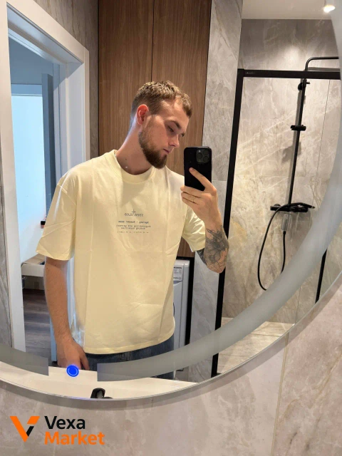 Футболка Stone Island бежевая мужская
