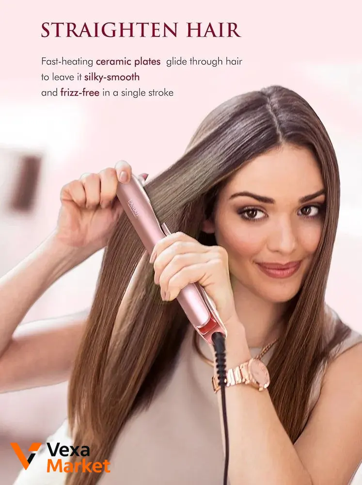 LANDOT Hair Straightener and Curler 2 in 1 Rose Gold — фото 3
