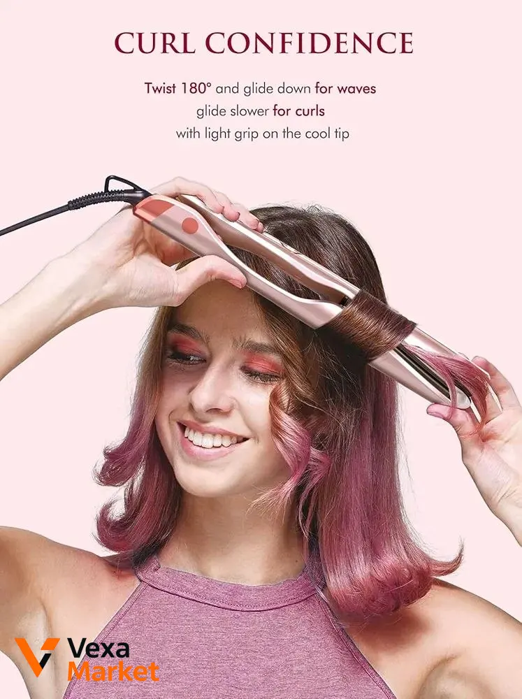 LANDOT Hair Straightener and Curler 2 in 1 Rose Gold — фото 4