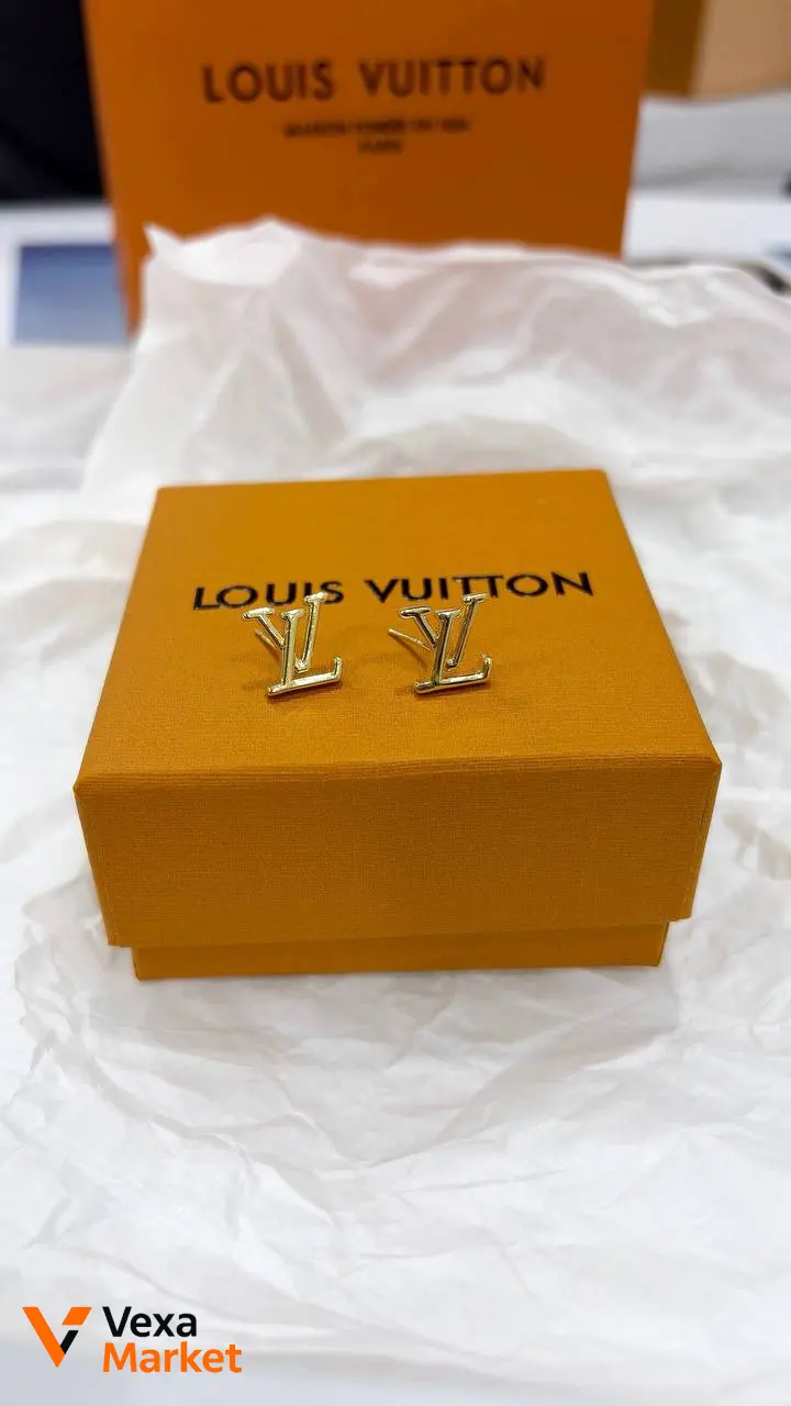 Серьги Louis Vuitton из ювелирной нержавеющей стали с серебряной иглой — фото 3