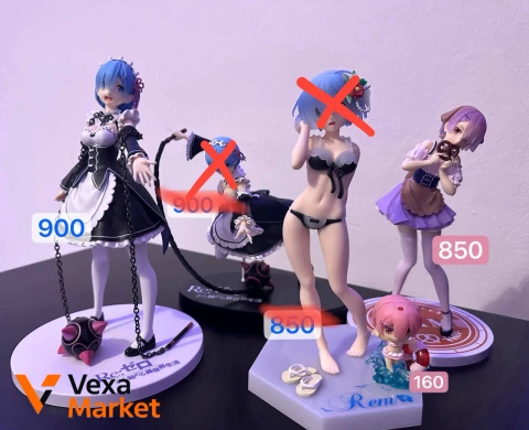 Оригинальные аниме фигурки Re:Zero (Rem, Ram)