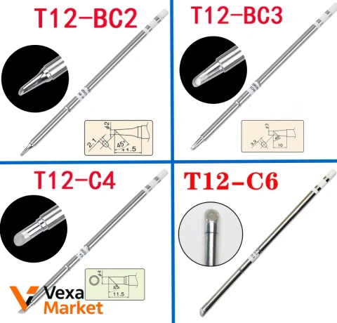 Жала для паяльника T12-BC2, T12-BC3, T12-C4, T12-C6