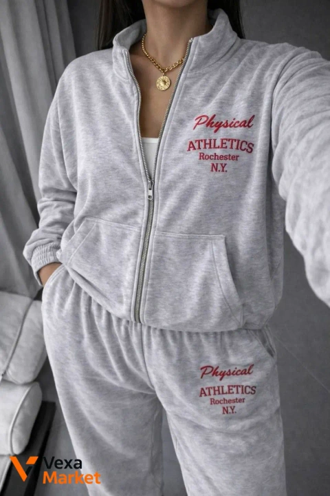 Велюровый костюм с вышивкой "Physical Athletics Rochester N.Y."