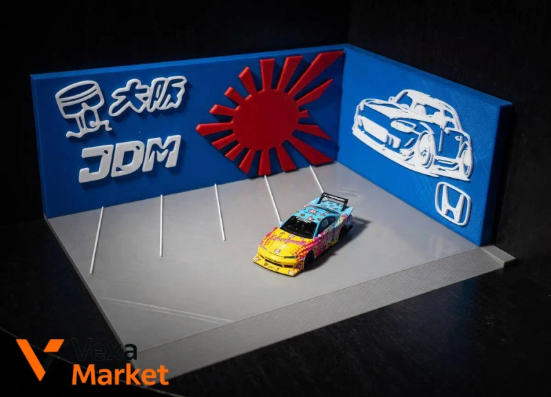 3D диорама 1:64 JDM стиль для Hot Wheels — фото 3