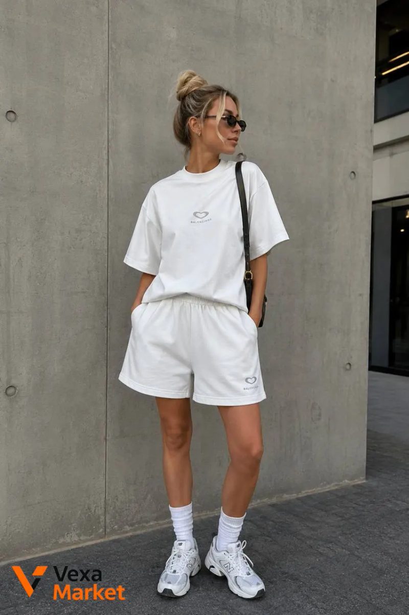 Костюм Balenciaga женский летний из 100% хлопка — фото 3
