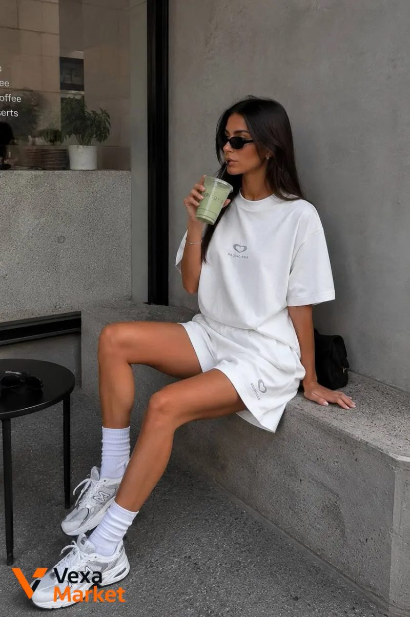 Костюм Balenciaga женский летний из 100% хлопка — фото 5