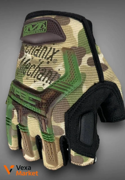 Безпалі рукавиці Mechanix (репліка) Койот/Олива/Мультикам L/XL
