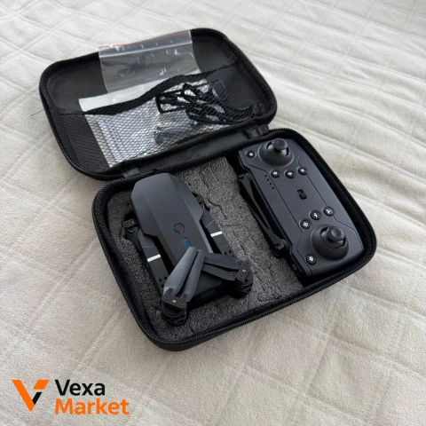 Квадрокоптер E88 PRO Black с HD камерой, FPV, до 20 минут полета + Сумка