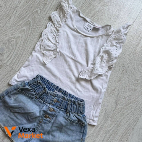 Набір Zara футболка та шорти для дівчинки розмір 98-104