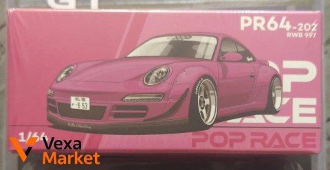 Модель автомобиля Porsche RWB 997 Pop Race PR64-202 1:64