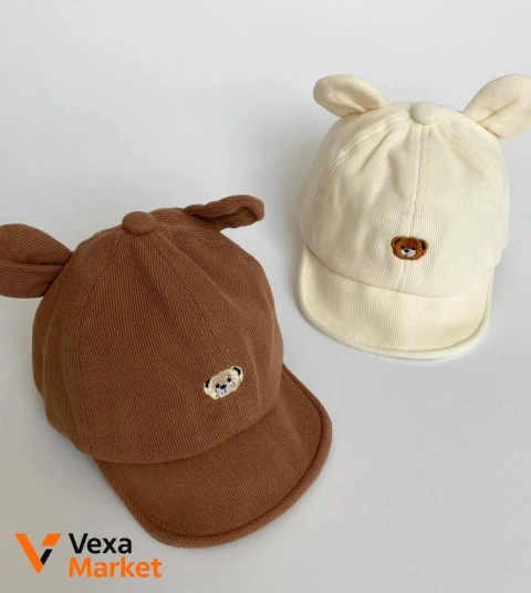 Кепка детская с ушками медвежонка