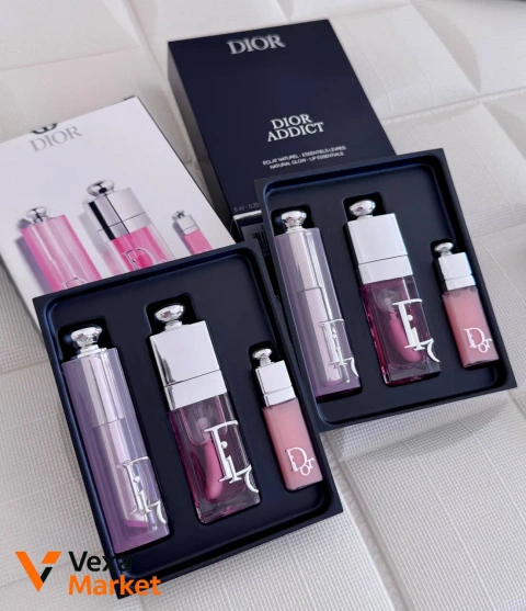 Подарунковий набір для губ Dior Addict 3-в-1 (Бальзам, Олійка-блиск, Максимайзер)