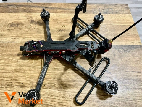 FPV дрон 7 дюймов F7 рама, Flash_tech_F7PRO контроллер, ELRS RX, F7 2807 моторы, аналоговая камера