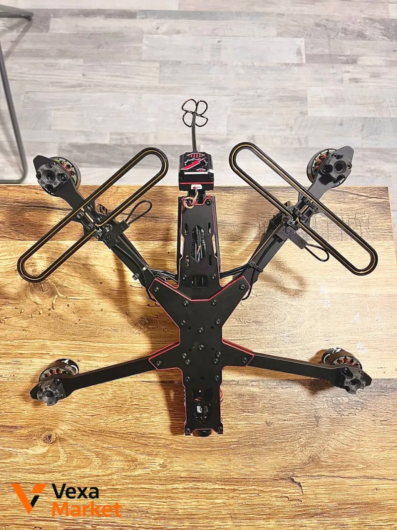 FPV дрон 7 дюймов F7 рама, Flash_tech_F7PRO контроллер, ELRS RX, F7 2807 моторы, аналоговая камера — фото 2