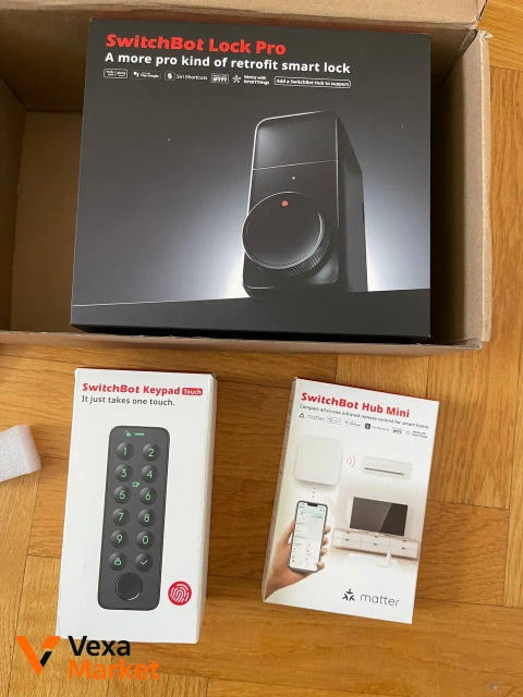 SwitchBot Lock Pro + Keypad Touch + Hub Mini - Умный замок