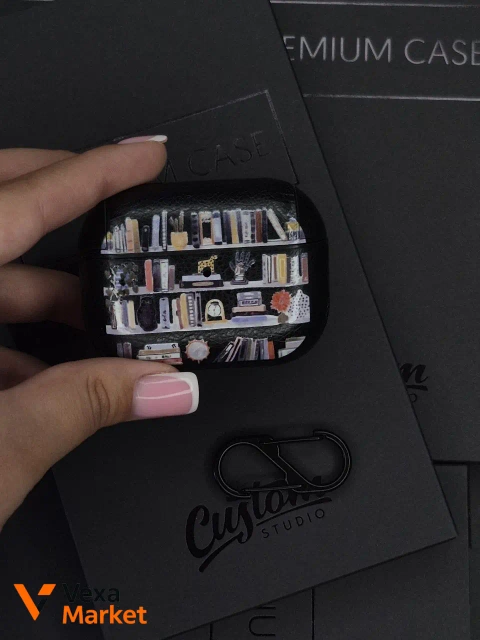 Чохол для AirPods Pro 3 з принтом "Книжкова полиця"