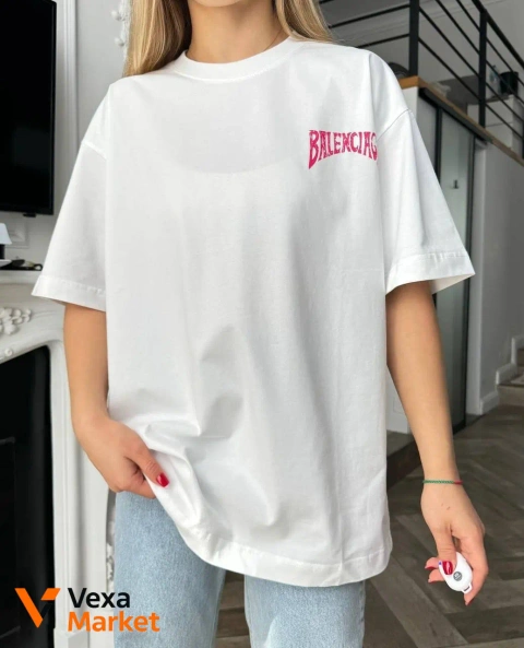 Футболка Balenciaga Oversize Premium Белая