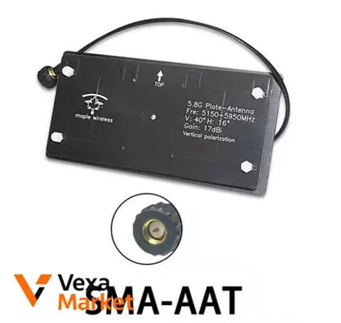 Патч-антена Maple Wireless 5.8 ГГц, 17dBi, SMA