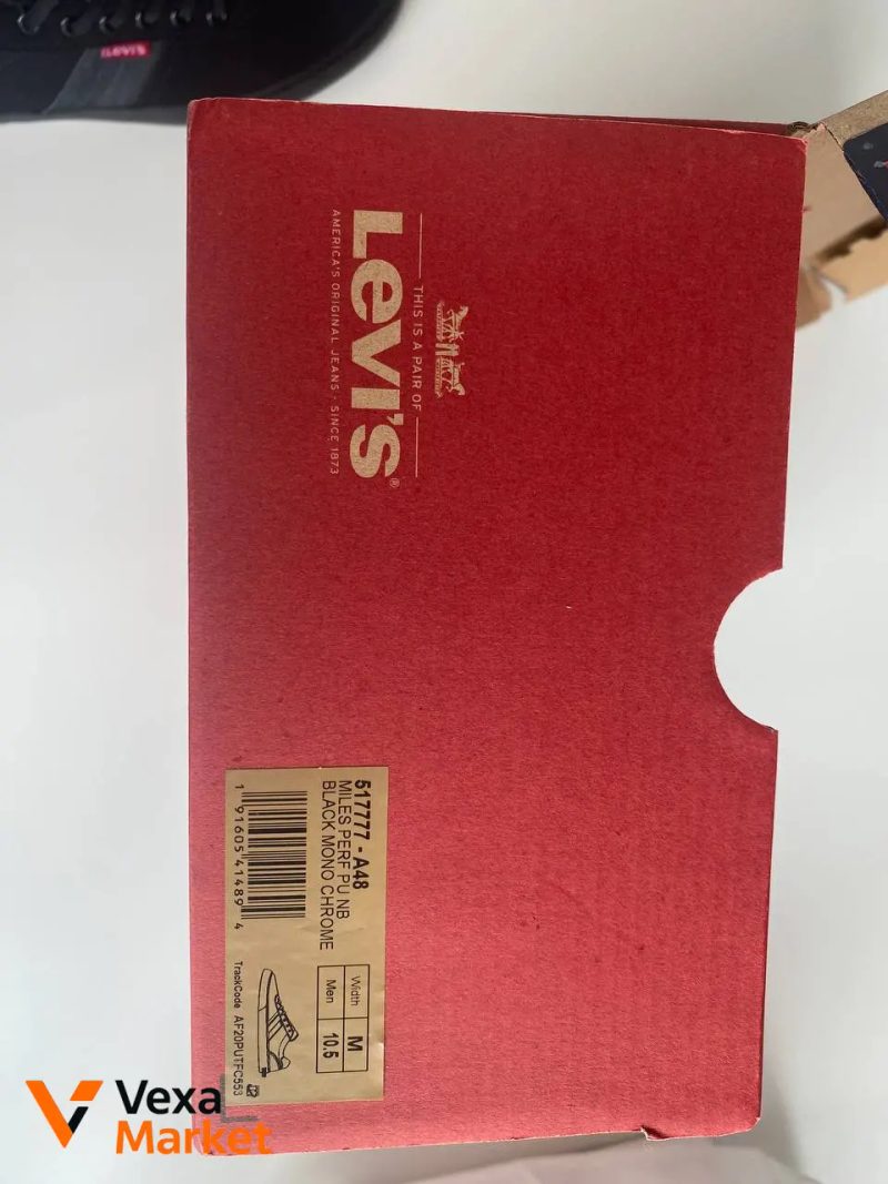 Мужские кеды Levi’s 517777-A48 Black Mono Chrome EUR 44.5 — фото 4