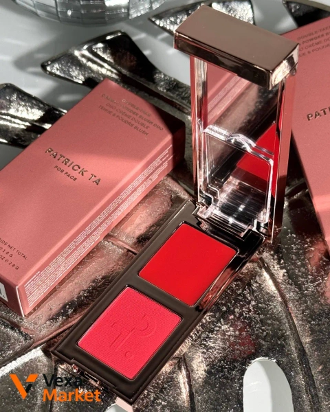 Палетка румян Patrick Ta Mini Major Double-Take Creme & Powder Blush Duo, оттенок She Left Me On Red